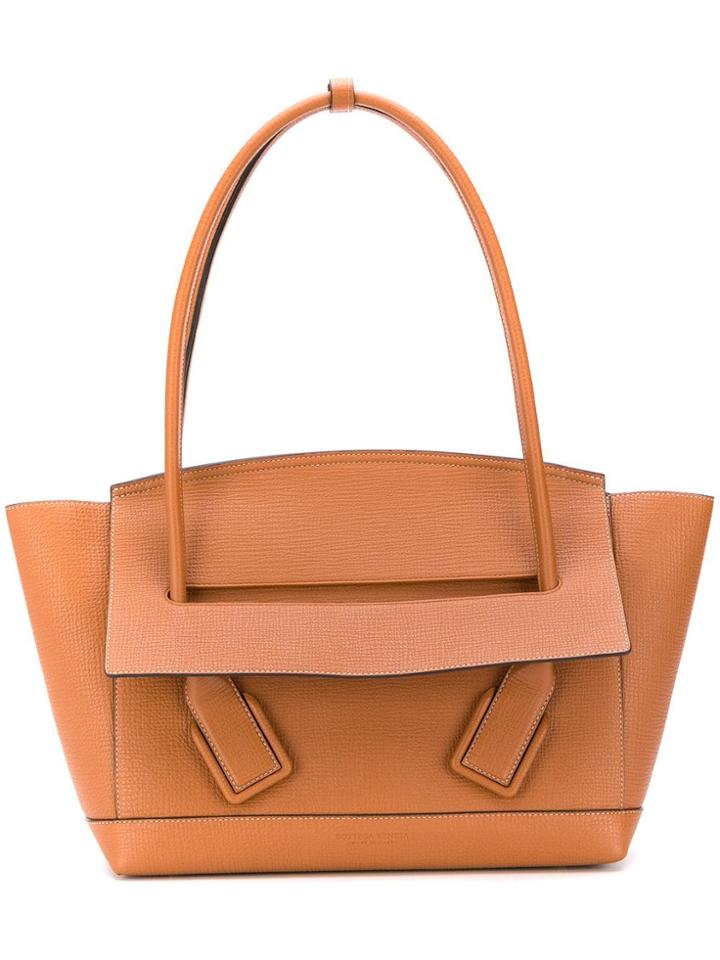 Bottega Veneta Trapeze Shaped Tote - Brown