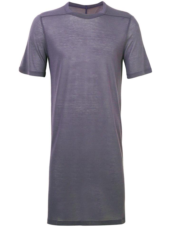 Rick Owens - Half Sleeve T-shirt - Men - Silk/viscose - Xl, Blue, Silk/viscose