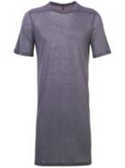 Rick Owens - Half Sleeve T-shirt - Men - Silk/viscose - Xl, Blue, Silk/viscose