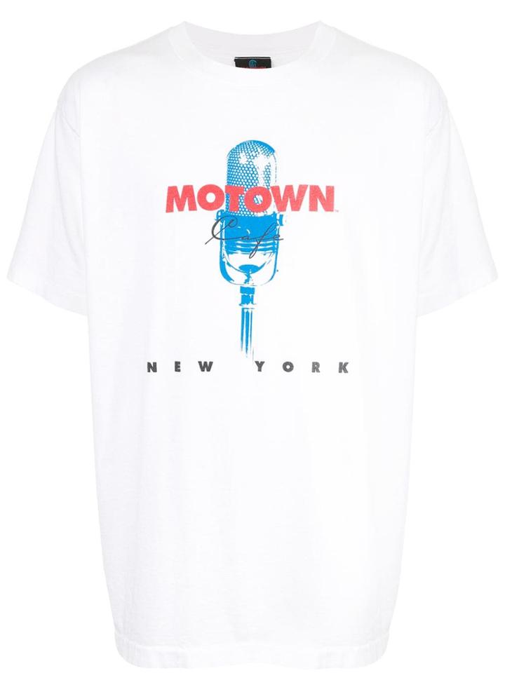 Fake Alpha Vintage Motown Print T-shirt - White