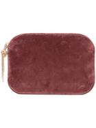 Nina Ricci Top Zip Clutch, Pink/purple, Velvet