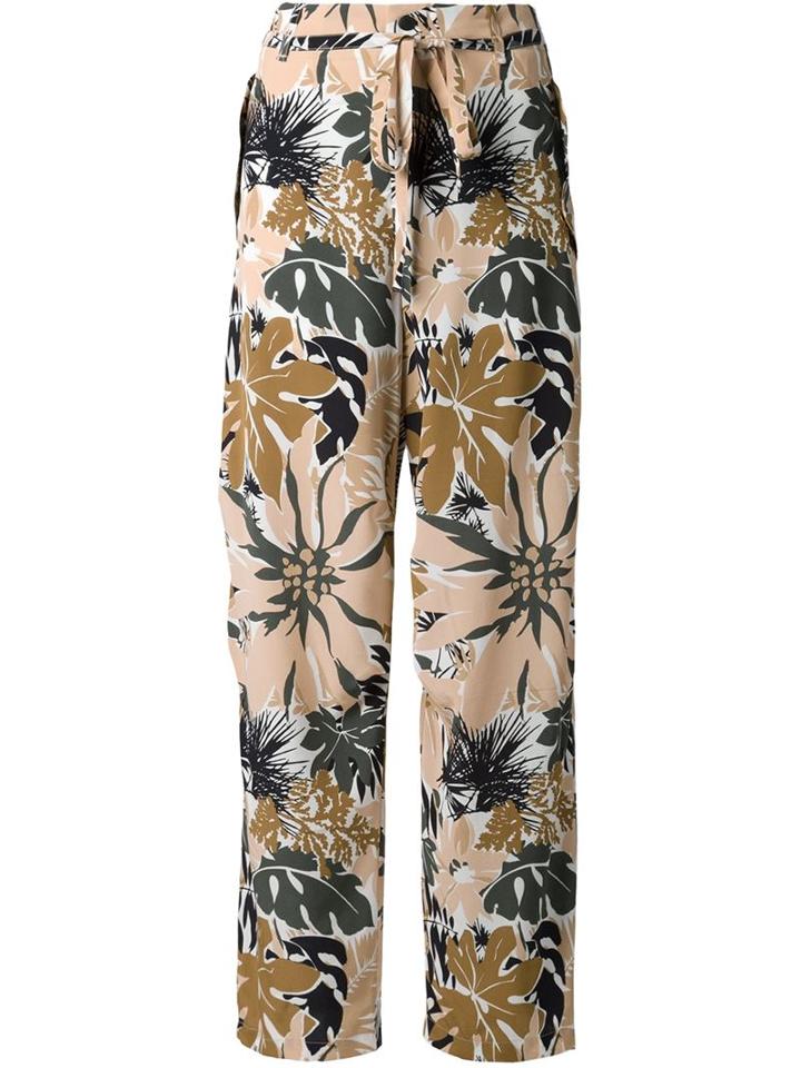 Rag & Bone Floral Print Wide Leg Trousers