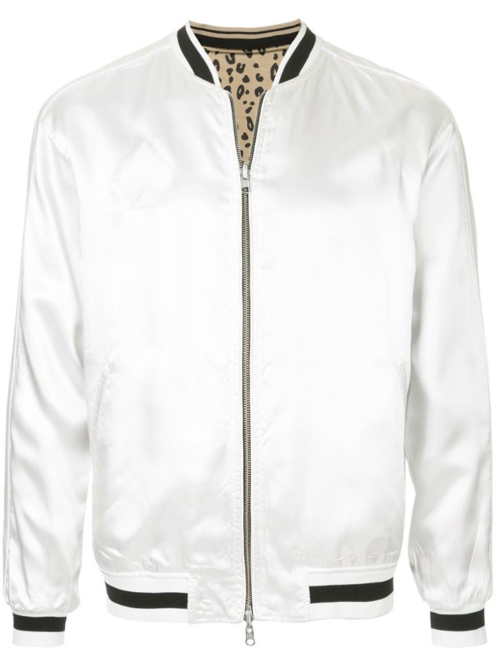3.1 Phillip Lim Stripe Detail Bomber Jacket - White