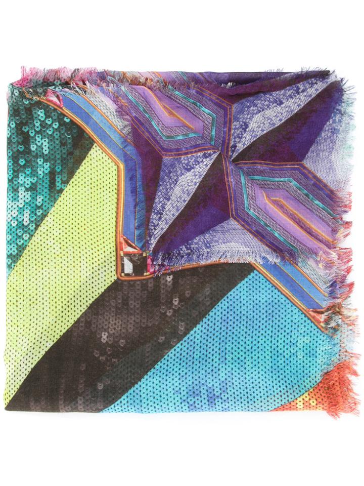 Mary Katrantzou Sequin Stripe Scarf - Multicolour