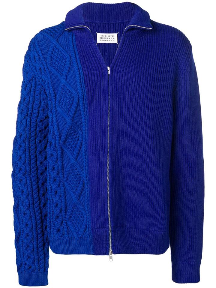 Maison Margiela Cable Knit Cardigan - Blue
