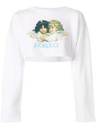 Fiorucci Vintage Angels Crop Sweatshirt - White