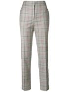 Calvin Klein 205w39nyc Contrast Panel Checked Trousers - Grey