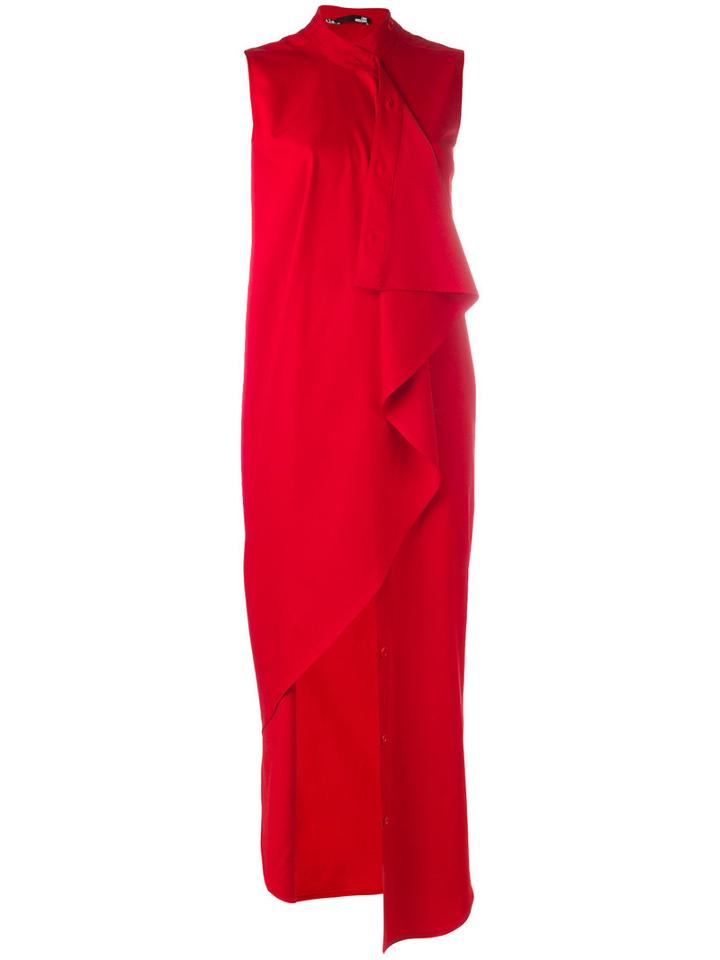 Love Moschino - Draped Maxi Dress - Women - Polyester/spandex/elastane/viscose - 40, Red, Polyester/spandex/elastane/viscose