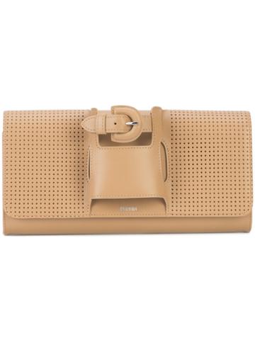 Perrin Paris Perforated Glove Clutch Bag - Brown