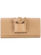 Perrin Paris Perforated Glove Clutch Bag - Brown