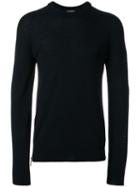 Balmain - Side Zip Jumper - Men - Wool - L, Black, Wool