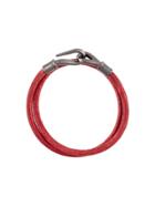 Nialaya Jewelry Hook Wrap Around Bracelet - Red