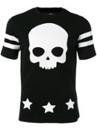 Hydrogen Skull Print T-shirt, Men's, Size: Small, Black, Cotton