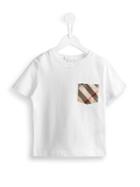 Burberry Kids Check Pocket T-shirt, Boy's, Size: 6 Yrs, White