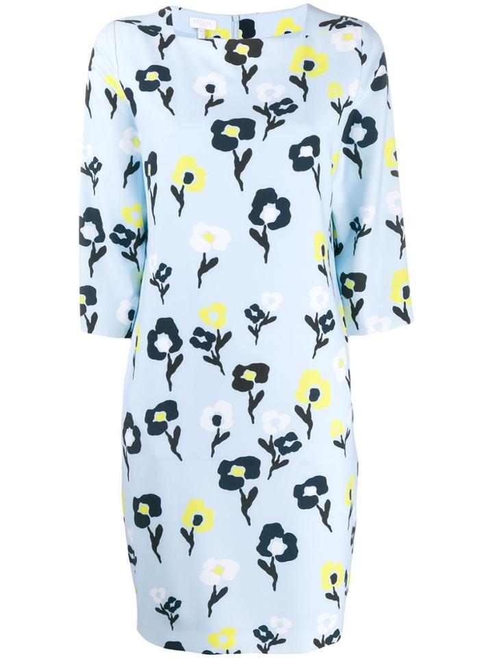 Escada Sport Floral Shift Dress - Blue