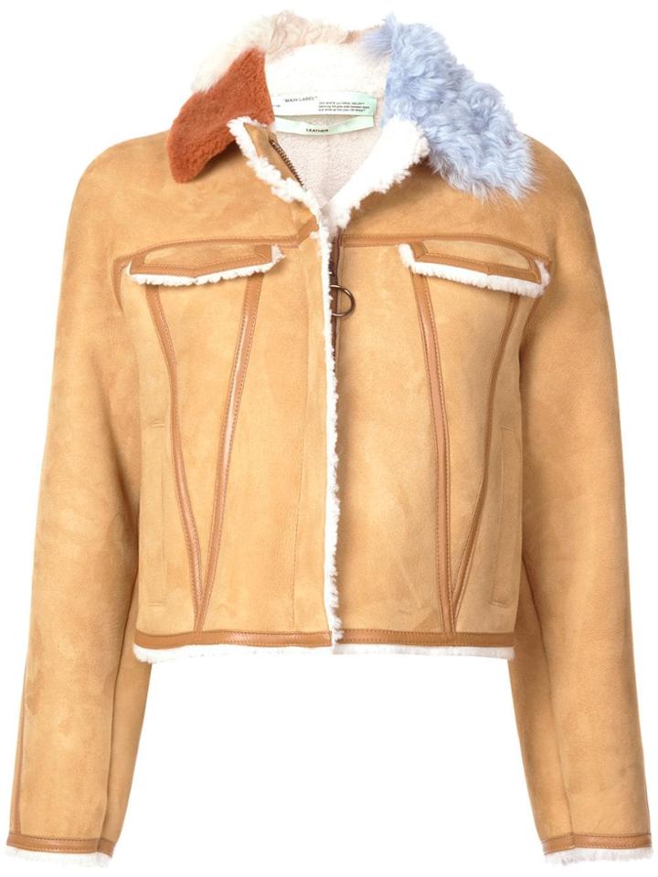 Off-white Colour Contrast Trimmed Jacket - Neutrals