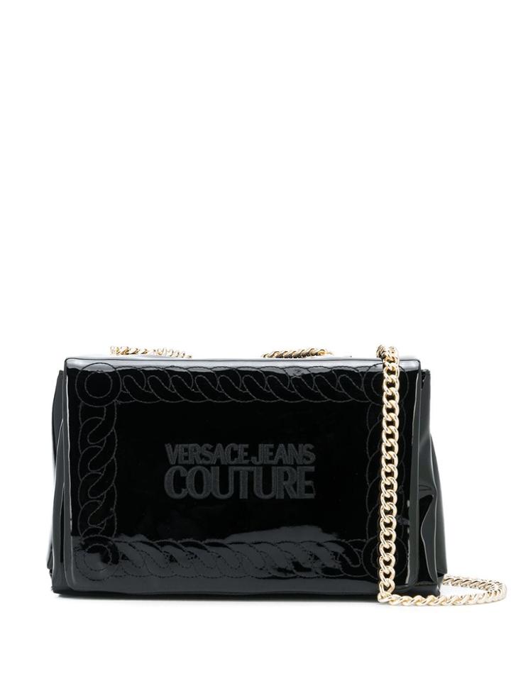 Versace Jeans Couture Macro Tag Crossbody Bag - Black