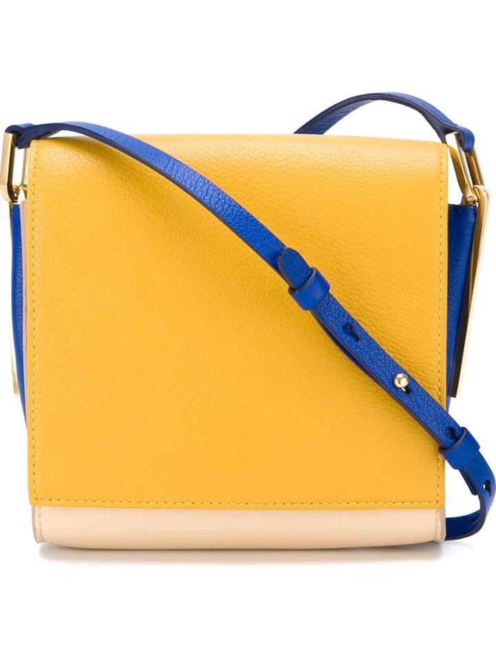 Desa 1972 Colour Block Crossbody Bag, Women's, Yellow