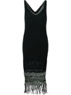 Proenza Schouler Knitted Tank Dress, Women's, Size: M, Black, Silk/cotton/spandex/elastane