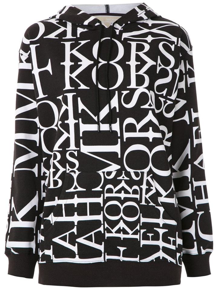 Michael Michael Kors Logo Print Hoodie - Black