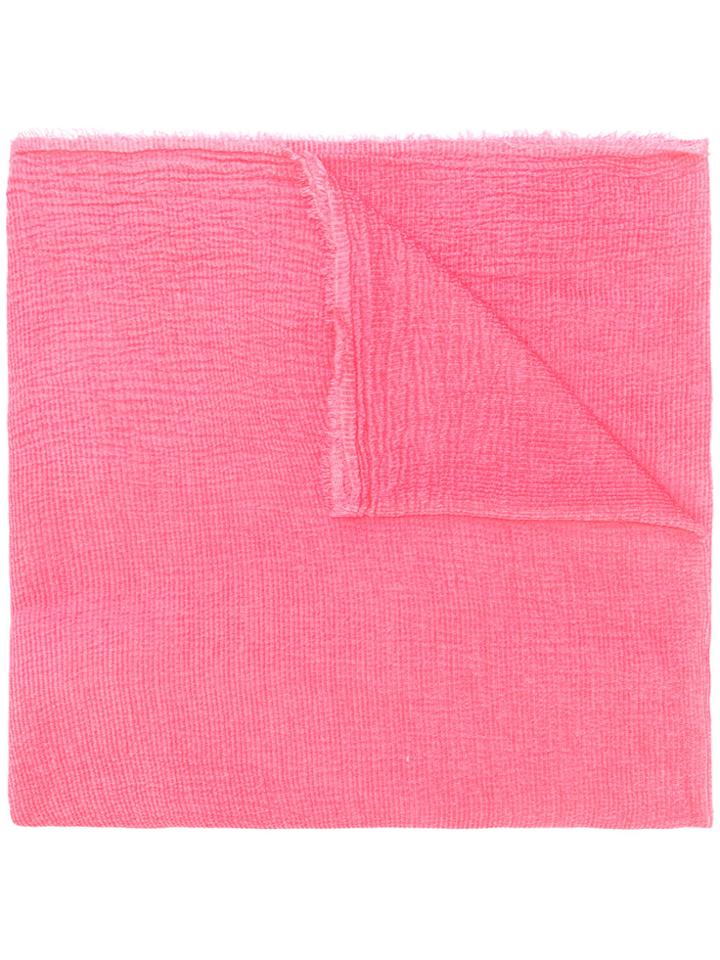 Faliero Sarti Frayed Scarf - Pink & Purple