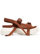 Rick Owens Brown Sisyphus Leather Hiking Sandals