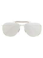 Thom Browne Aviator Sunglasses, Adult Unisex, Grey, Titanium