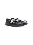 Moschino Kids Teen Logo Ballerina Pumps - Black