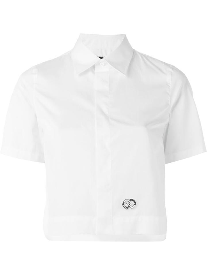 Dsquared2 Cropped Shirt, Women's, Size: 42, White, Cotton
