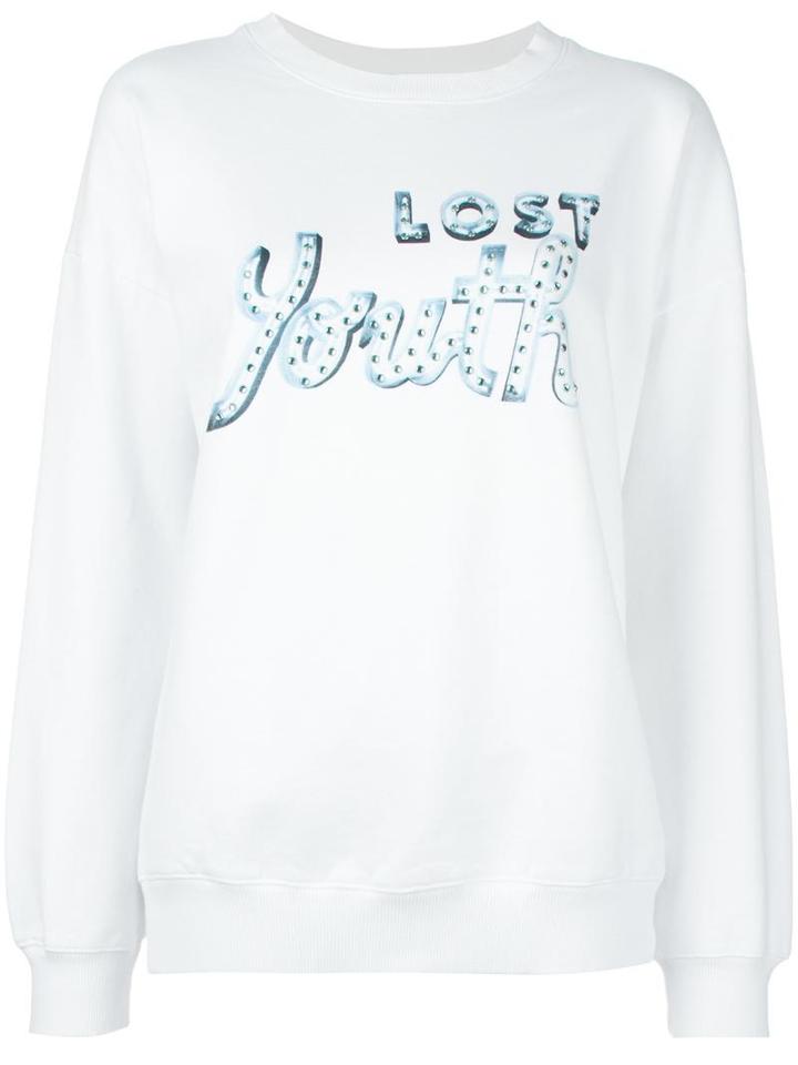 Each X Other 'lost Youth' Sweatshirt, Women's, Size: Large, White, Cotton