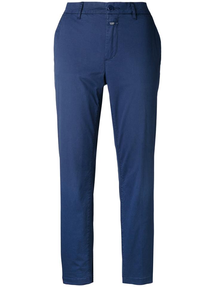 Closed - Chino Trousers - Women - Cotton/spandex/elastane - 29, Blue, Cotton/spandex/elastane