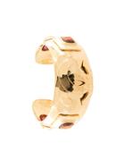 Chanel Pre-owned Stone Embellished Bangle - Gold