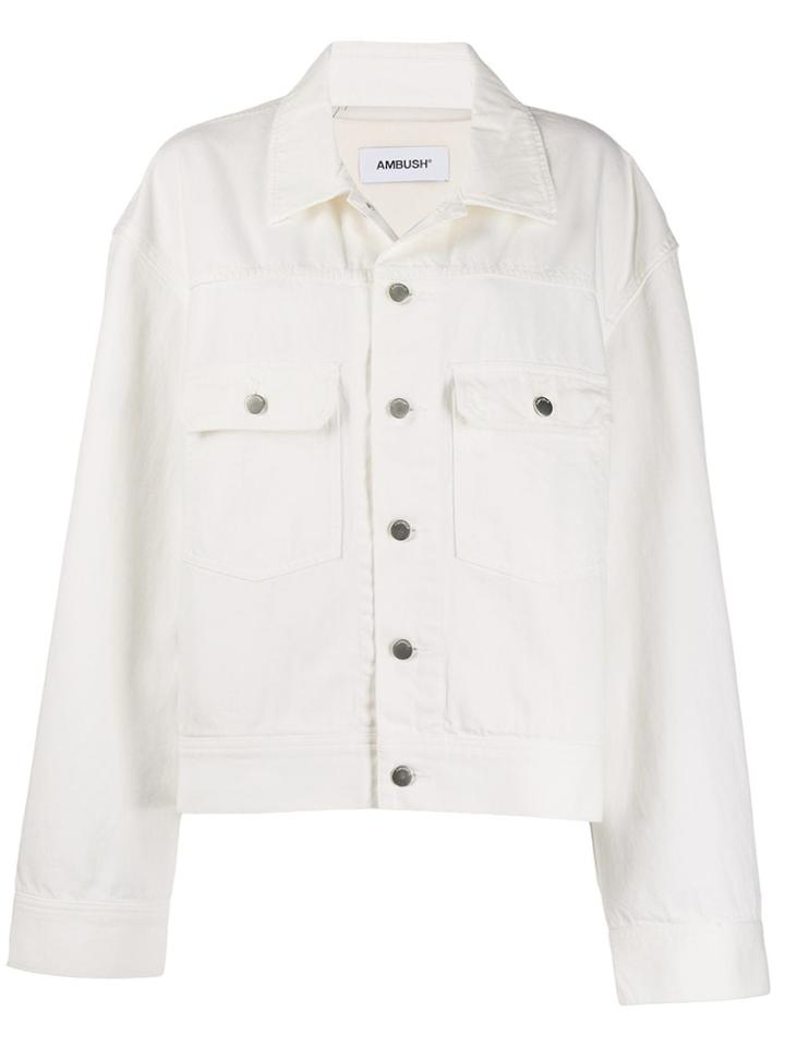 Ambush Logo Denim Jacket - White
