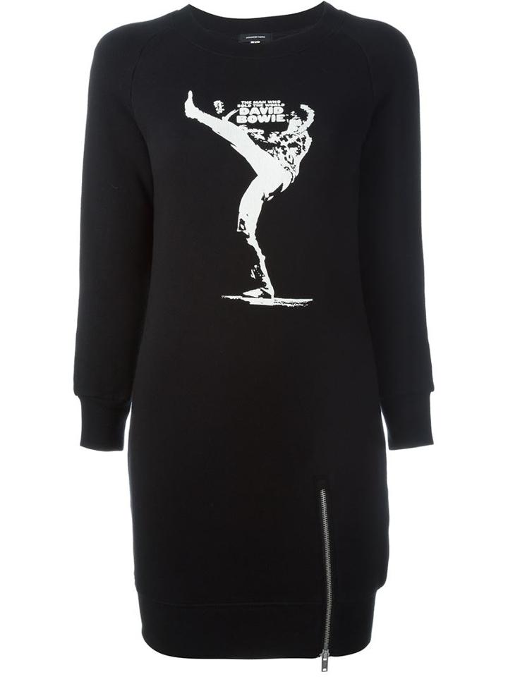 R13 David Bowie Print Long Sweatshirt