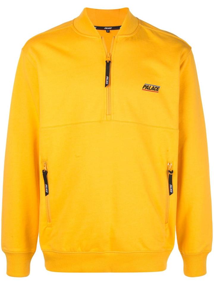 Palace Half Zipped Sweatshirt - Yellow