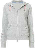 Guild Prime Floral-embroidered Zip-up Hoodie - Grey