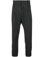 Haider Ackermann Striped Tapered Trousers - Black