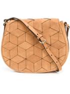 Welden Hexagon Pattern Crossbody Bag, Women's, Brown