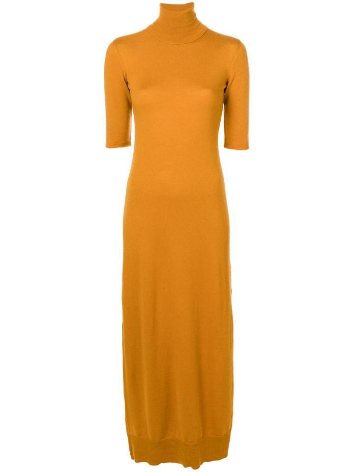 Mm6 Maison Margiela Short-sleeve Sweater Dress - Yellow & Orange