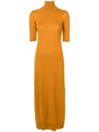 Mm6 Maison Margiela Short-sleeve Sweater Dress - Yellow & Orange