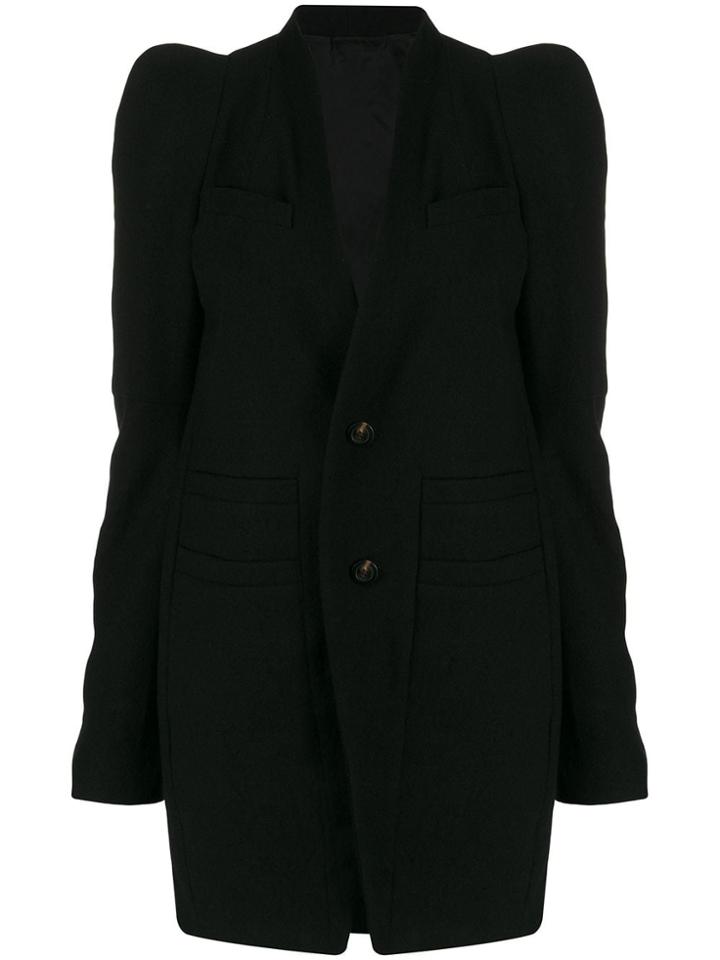 Rick Owens Textured Single-breasted Coat - Black