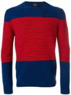 Mp Massimo Piombo Stripe Detail Sweater - Blue