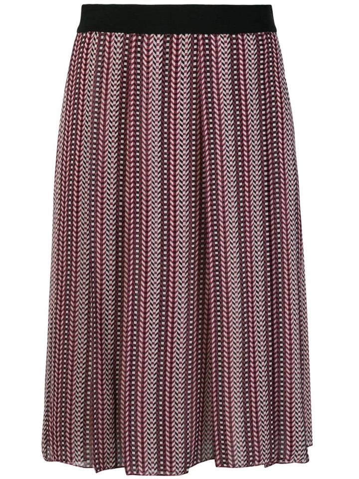 Giambattista Valli Printed Pleated Skirt - Black