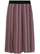 Giambattista Valli Printed Pleated Skirt - Black