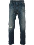 Diesel Logo Detail Drawstring Straight-leg Jeans - Blue