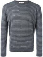 Brunello Cucinelli Stripped Sweatshirt, Men's, Size: 54, Grey, Cotton