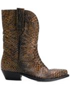Golden Goose Deluxe Brand Snake Print Cowboy Boots - Brown