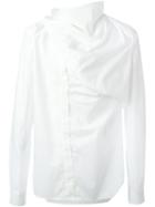 Rick Owens Draped Shirt, Men's, Size: 50, White, Cotton