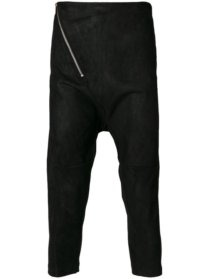 10sei0otto Cropped Drop-crotch Trousers - Black