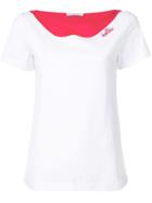 Vivetta Contrast Collar T-shirt - White